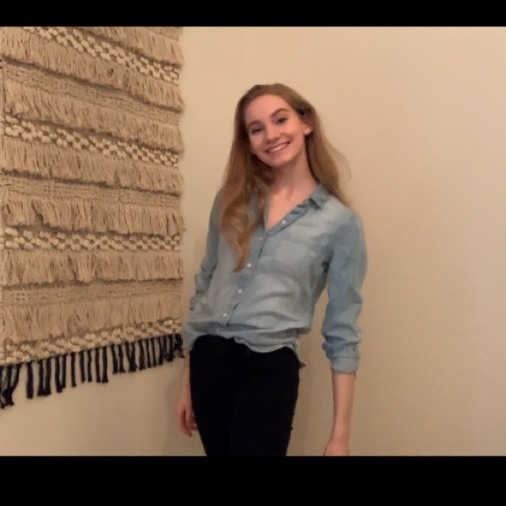 Blue button up shirt